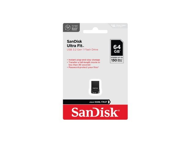 &u+ PENDRIVE ORIGINAL 64 GB SANDISK Z430 ULTRA FIT 3.2
